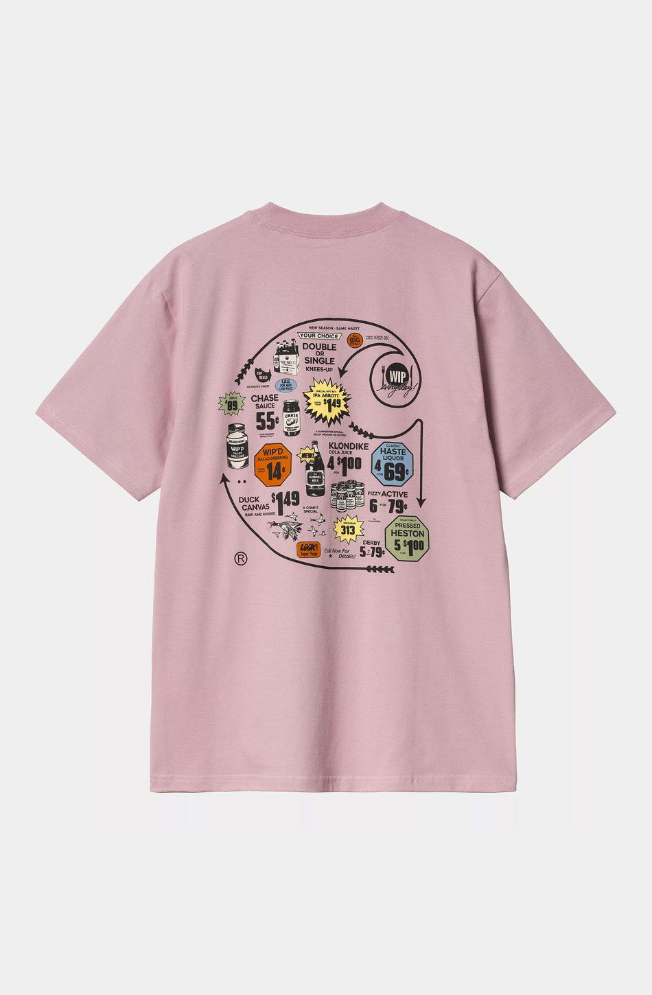 Camiseta Carhartt WIP Catalogue C Logo Hortensia