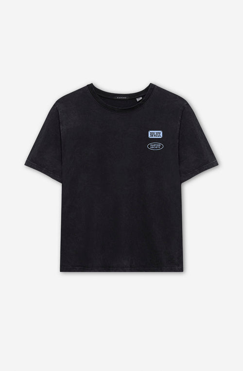 T-Shirt „Washed Pinball“ in Schwarz