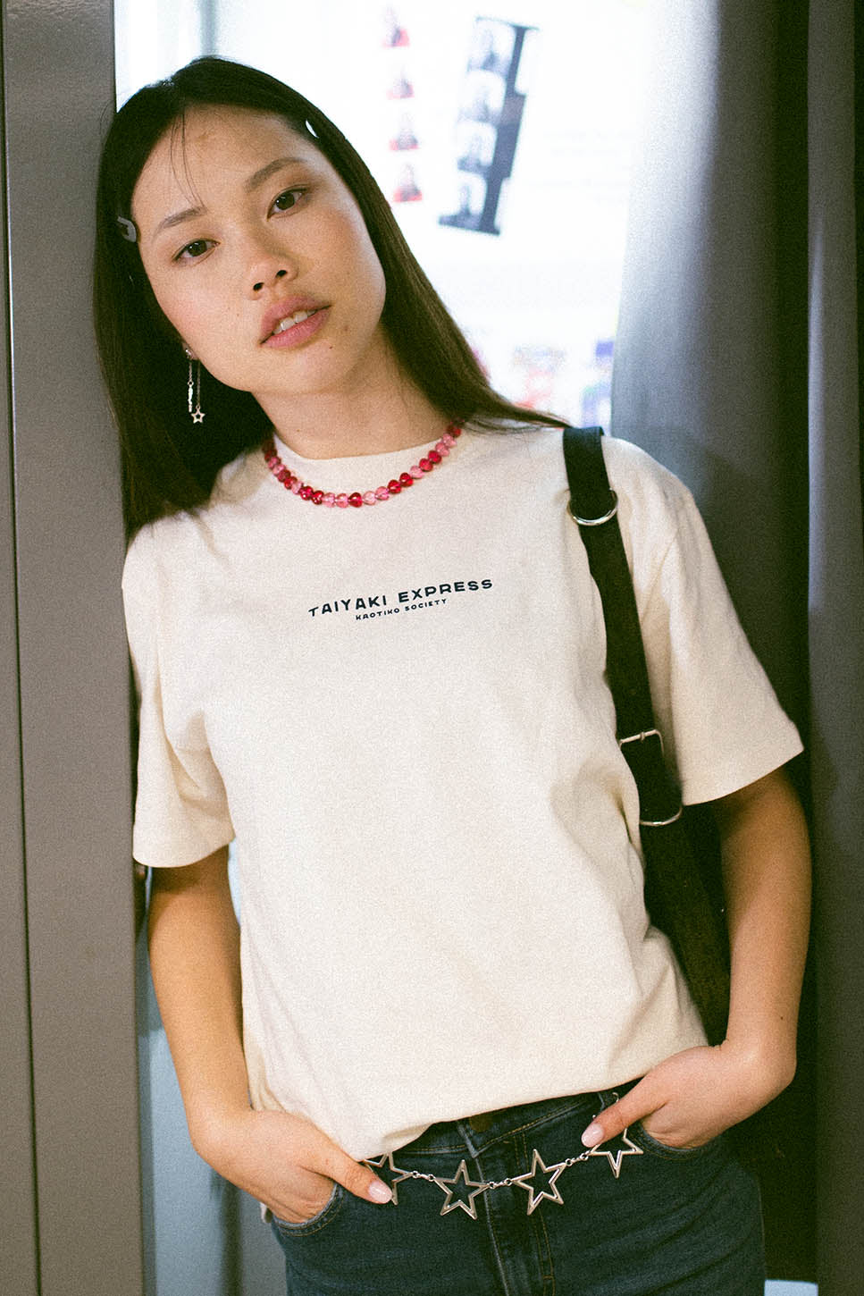 T-Shirt aus Bio-Baumwolle in Taiyaki-Elfenbein