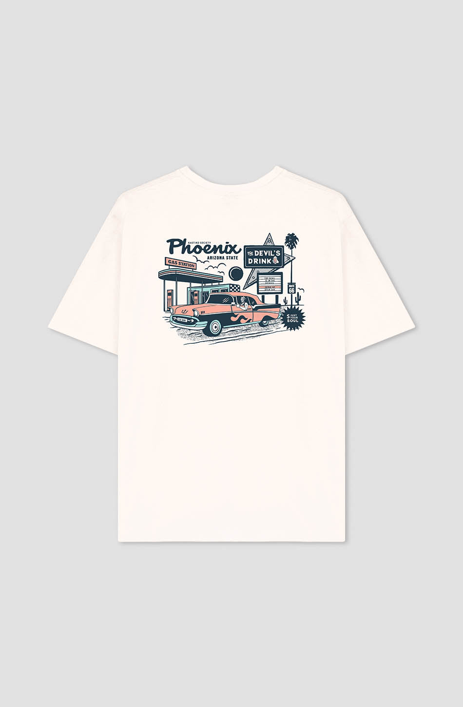 T-Shirt aus Bio-Baumwolle mit Aufschrift Gas Station