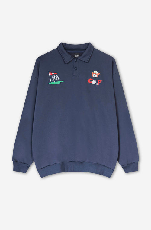 Button Bear Gold Club Marineblaues Sweatshirt