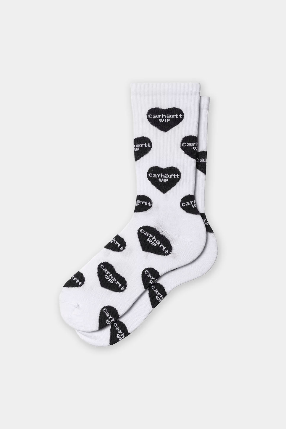 Carhartt WIP – Weiße Jacquard-Socken mit Herzlogo