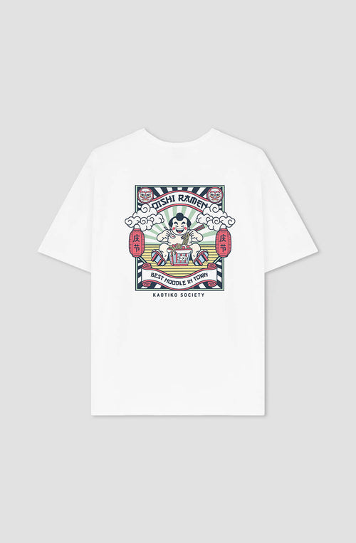 T-Shirt blanc Oishi Ramen en coton biologique
