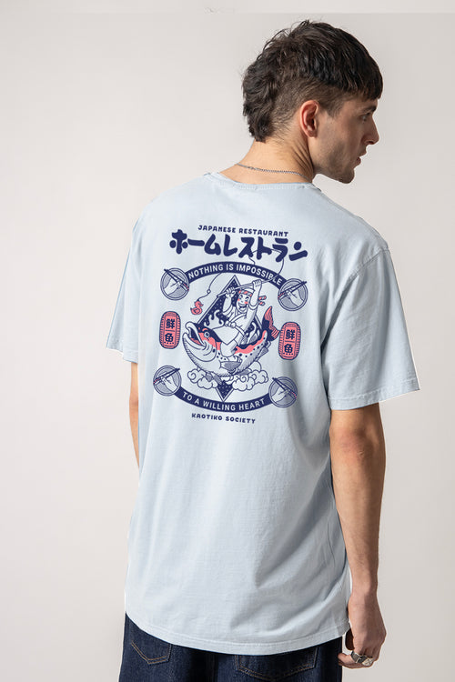 Gewaschenes „Nothing Is Impossible“-Zement-T-Shirt