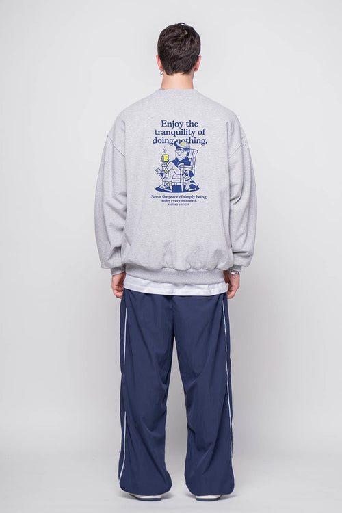 Graues Sweatshirt Doing Nothing