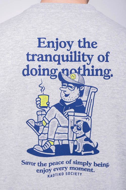 Graues Sweatshirt Doing Nothing