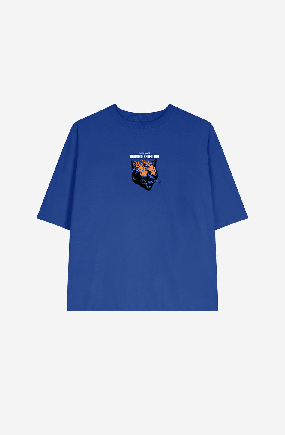 Camiseta Cropped Burning Rebellion Navy