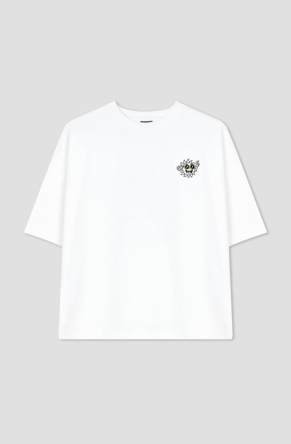 Life Is Short T-Shirt aus Bio-Baumwolle Weiß / Gelb