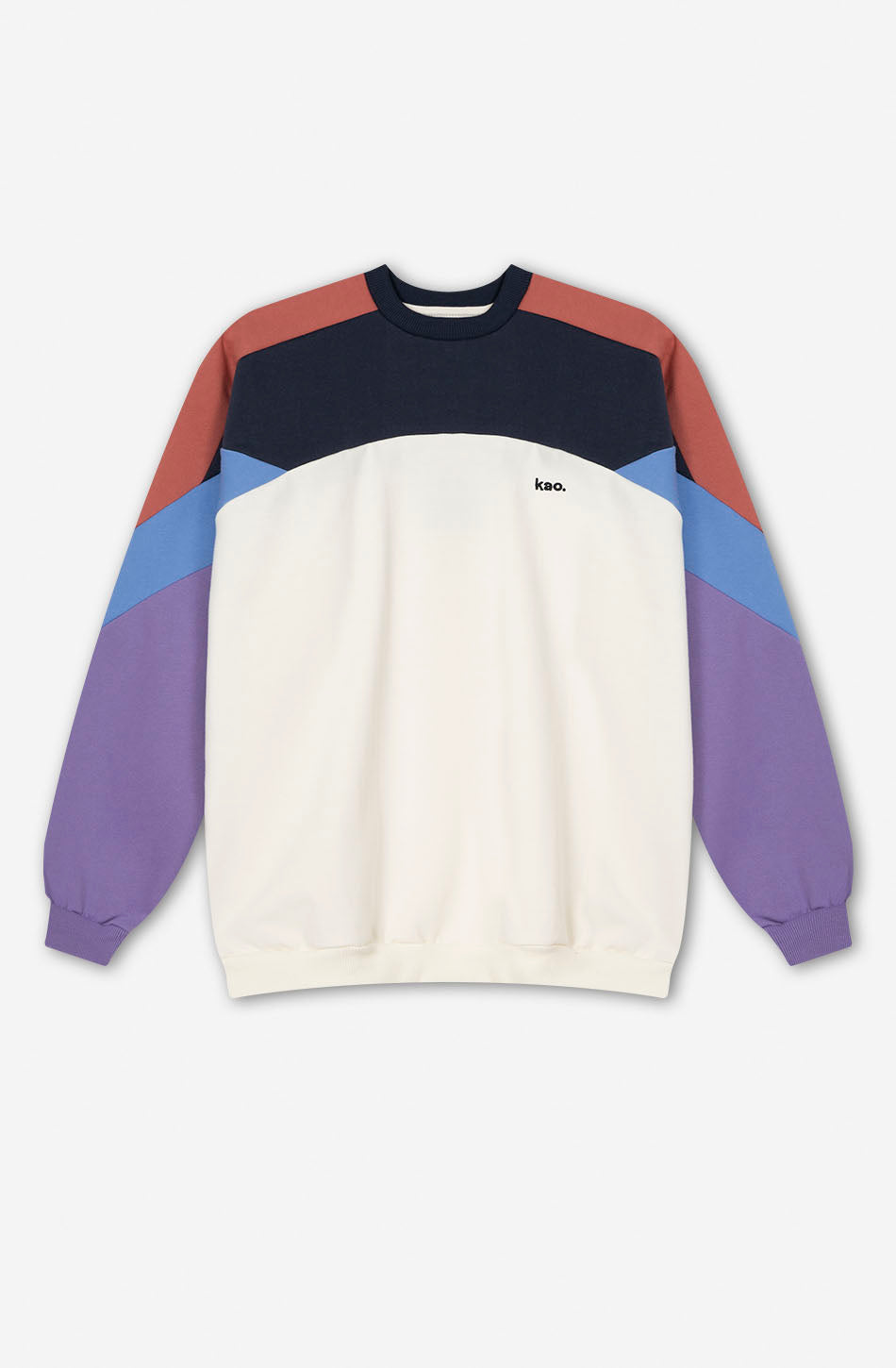 Sweatshirt „Elina“ in Elfenbein/Marineblau