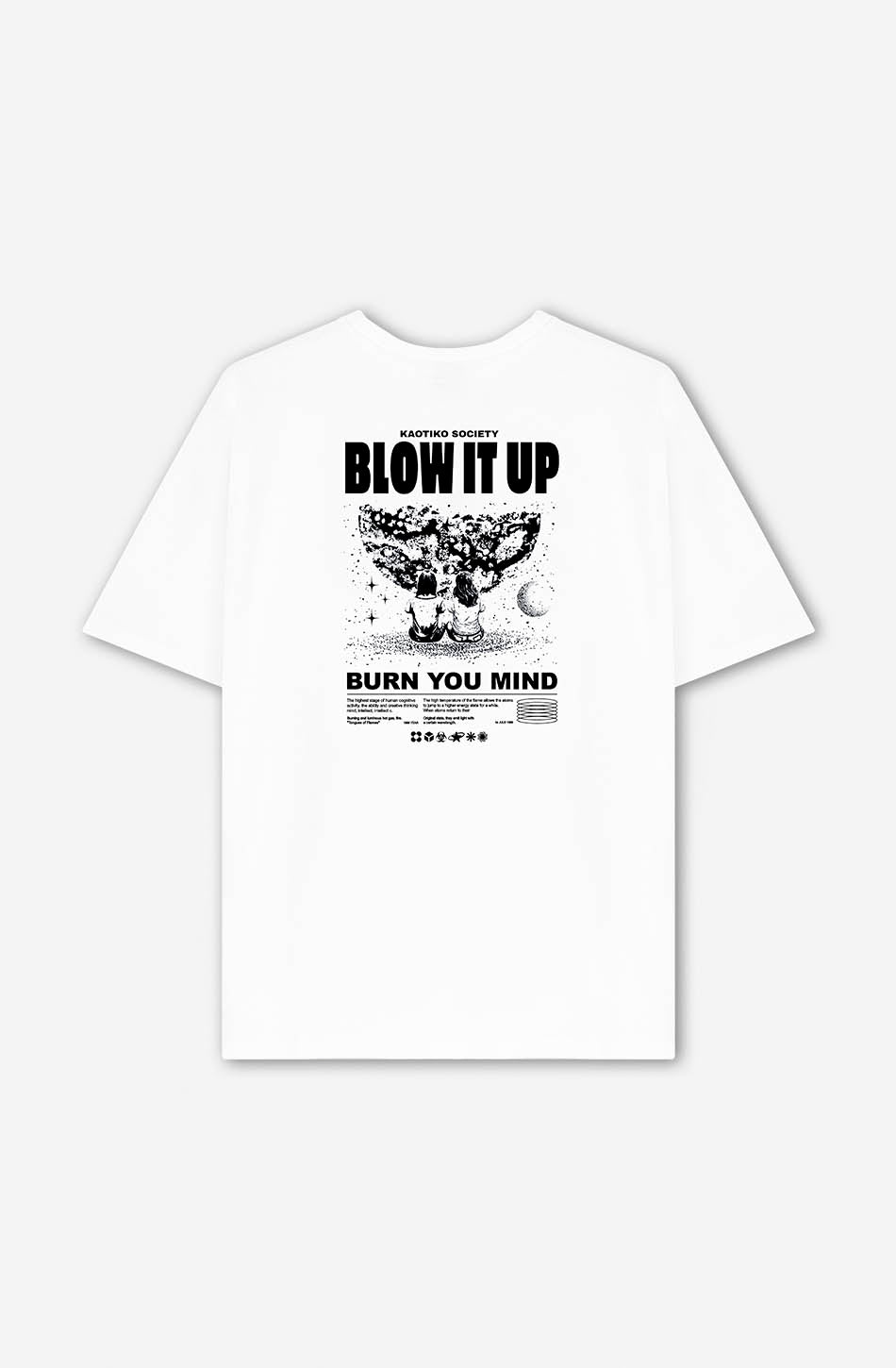 Blow It Up Bio-Baumwoll-T-Shirt, weiß