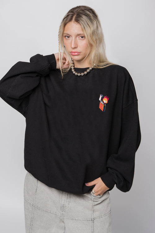 Sweatshirt Trip in Schwarz von Unknown