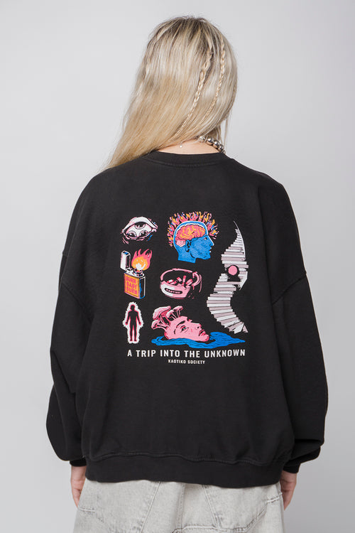 Sweatshirt Trip in Schwarz von Unknown