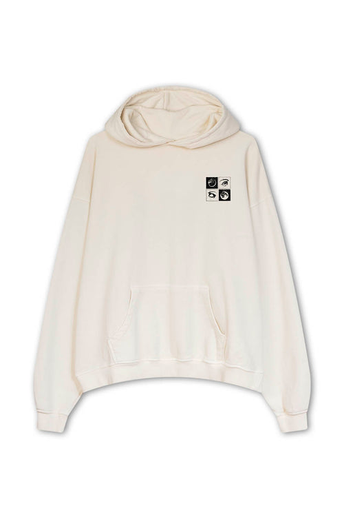 Sweat-shirt Washed Phases Eyes Bone