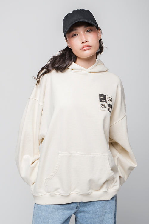 Washed Phases Eyes Bone Sweatshirt