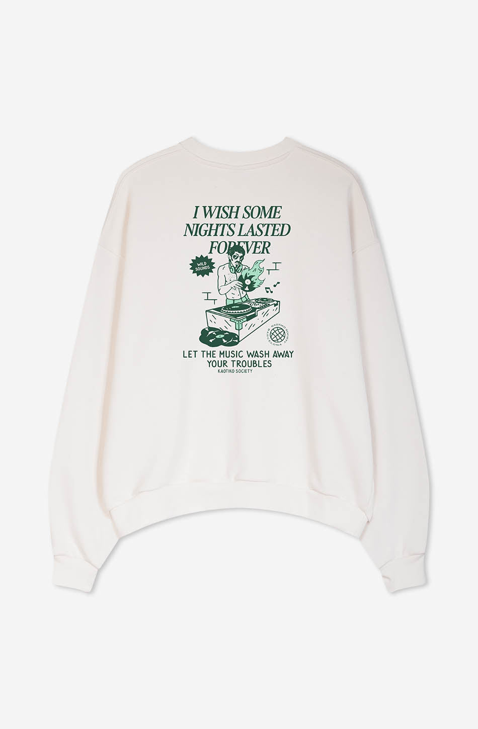 Sweatshirt aus Bio-Baumwolle mit DJ-Musik