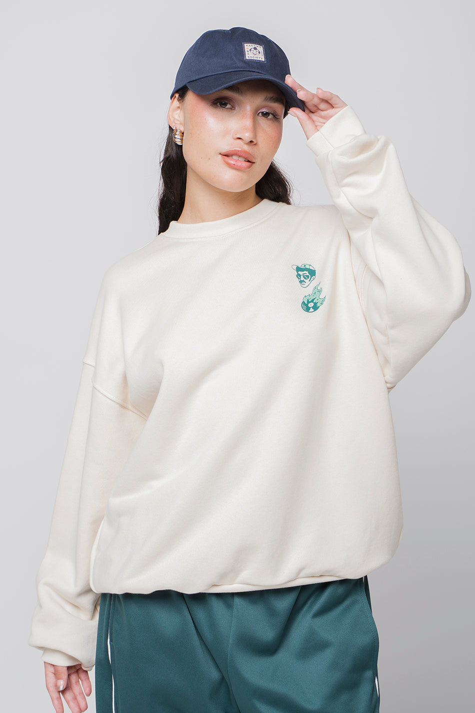 Sweatshirt aus Bio-Baumwolle mit DJ-Musik