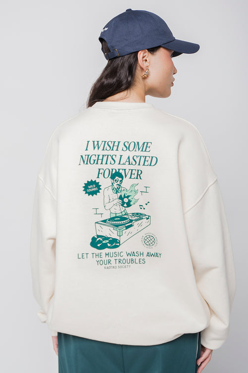 Sweatshirt aus Bio-Baumwolle mit DJ-Musik