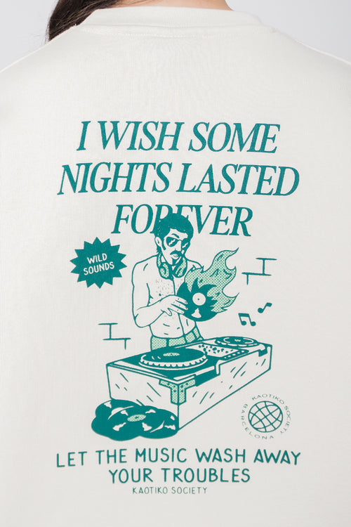 Sweatshirt aus Bio-Baumwolle mit DJ-Musik