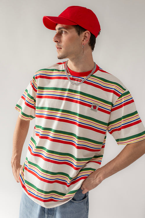 T-Shirt mit Apfelstreifen