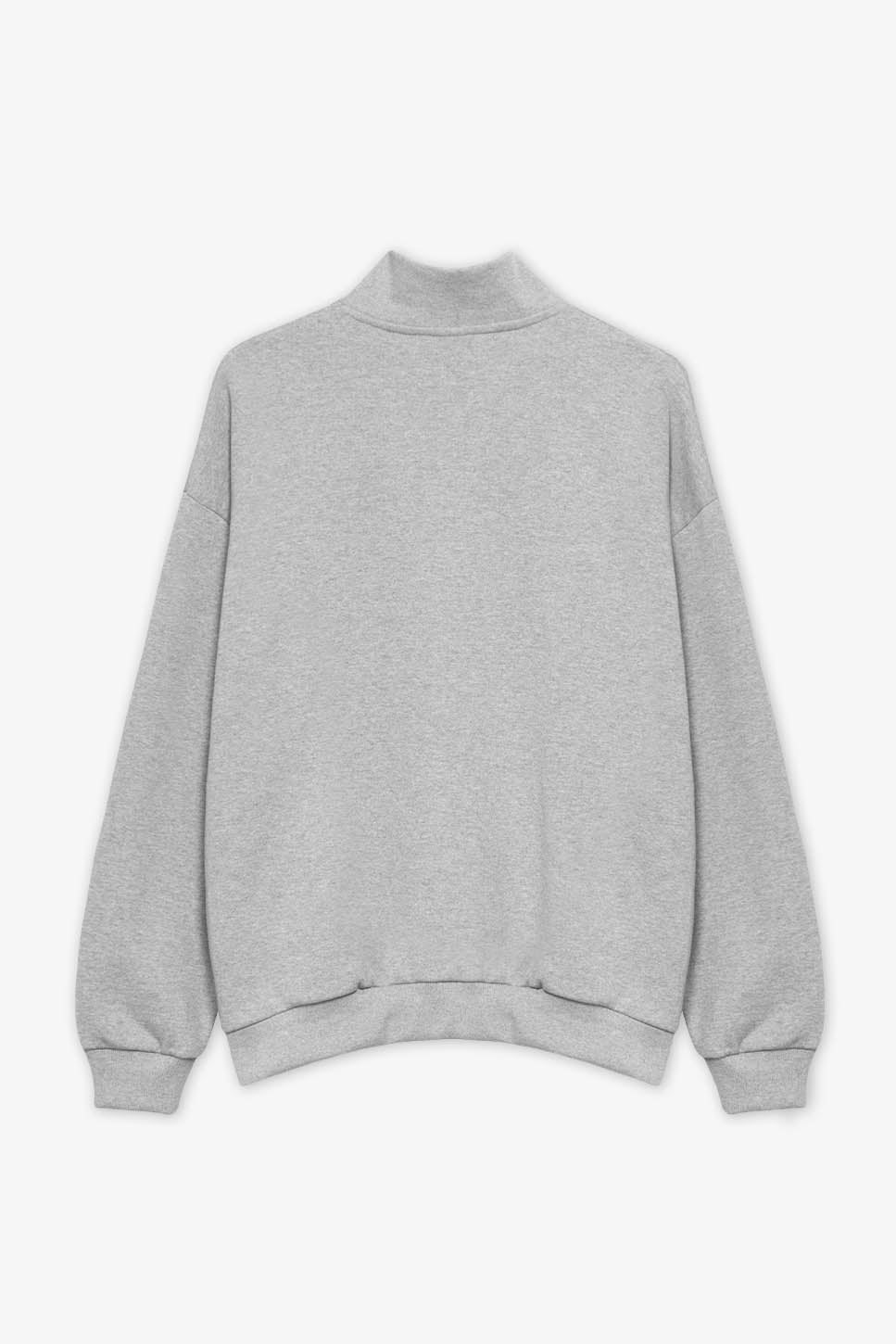 Half Zip Kaotiko Society Gray Sweatshirt