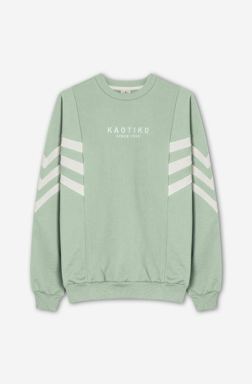 Chad Fresh Sweatshirt in Grün/Elfenbein
