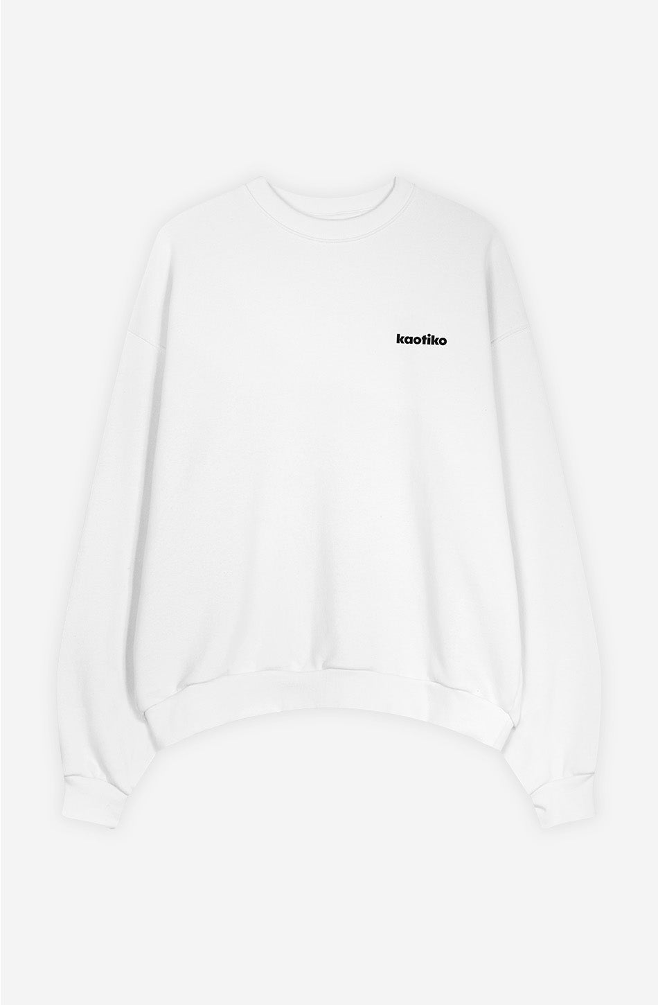 Weißes Sweatshirt aus Bio-Baumwolle mit Branding
