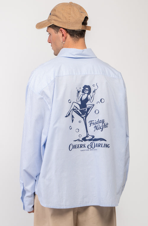 Camisa Cheers Darling Blue Stripes