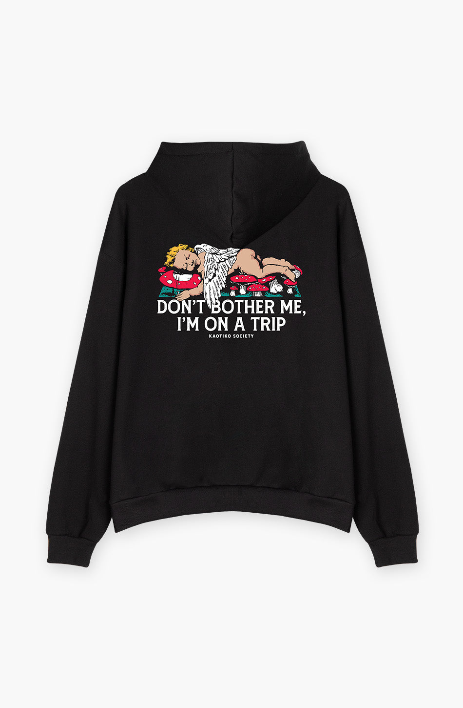 Gewaschenes Busy Cupid Schwarzes Sweatshirt