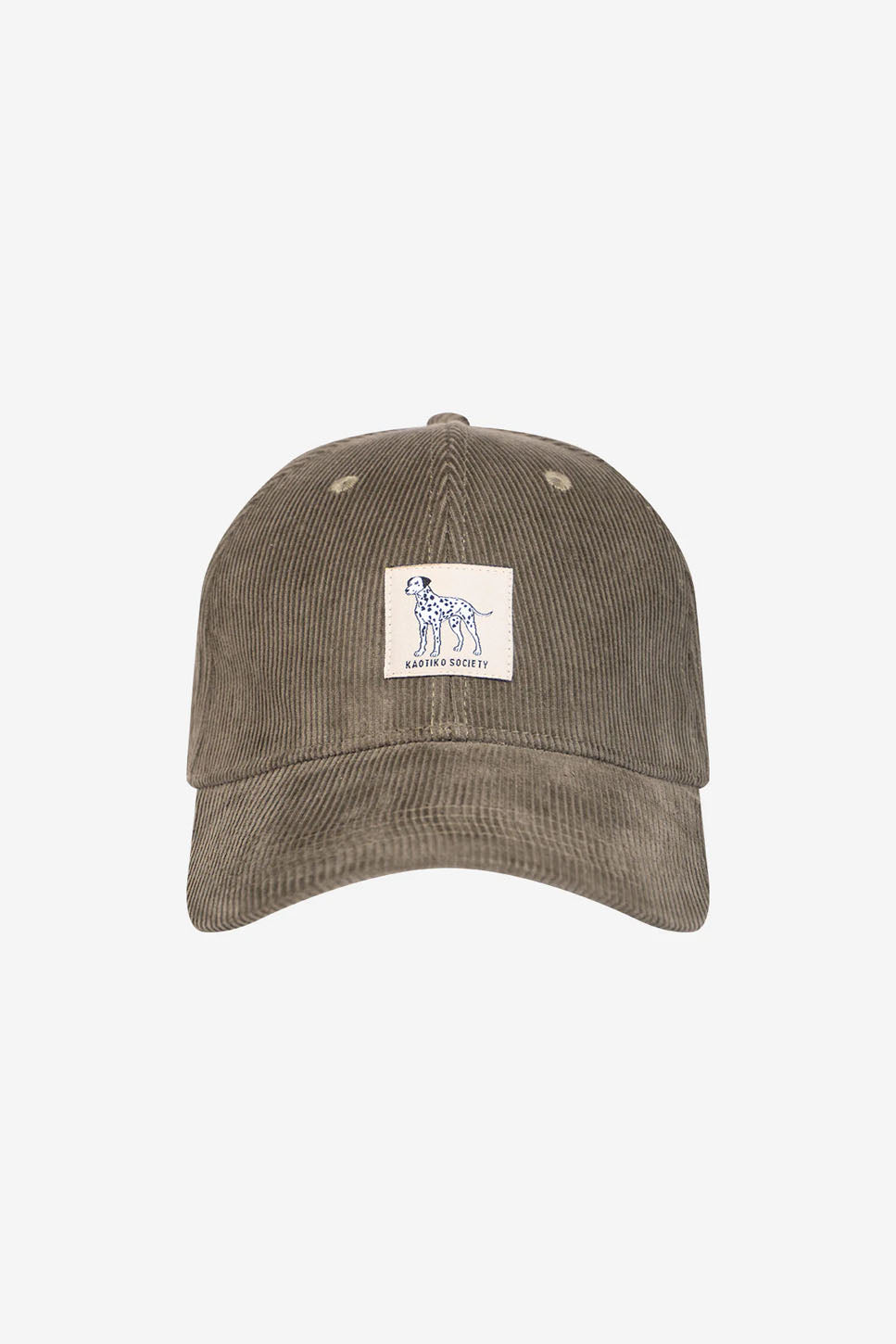 Cord-Mütze aus Bio-Dalmata-Khaki