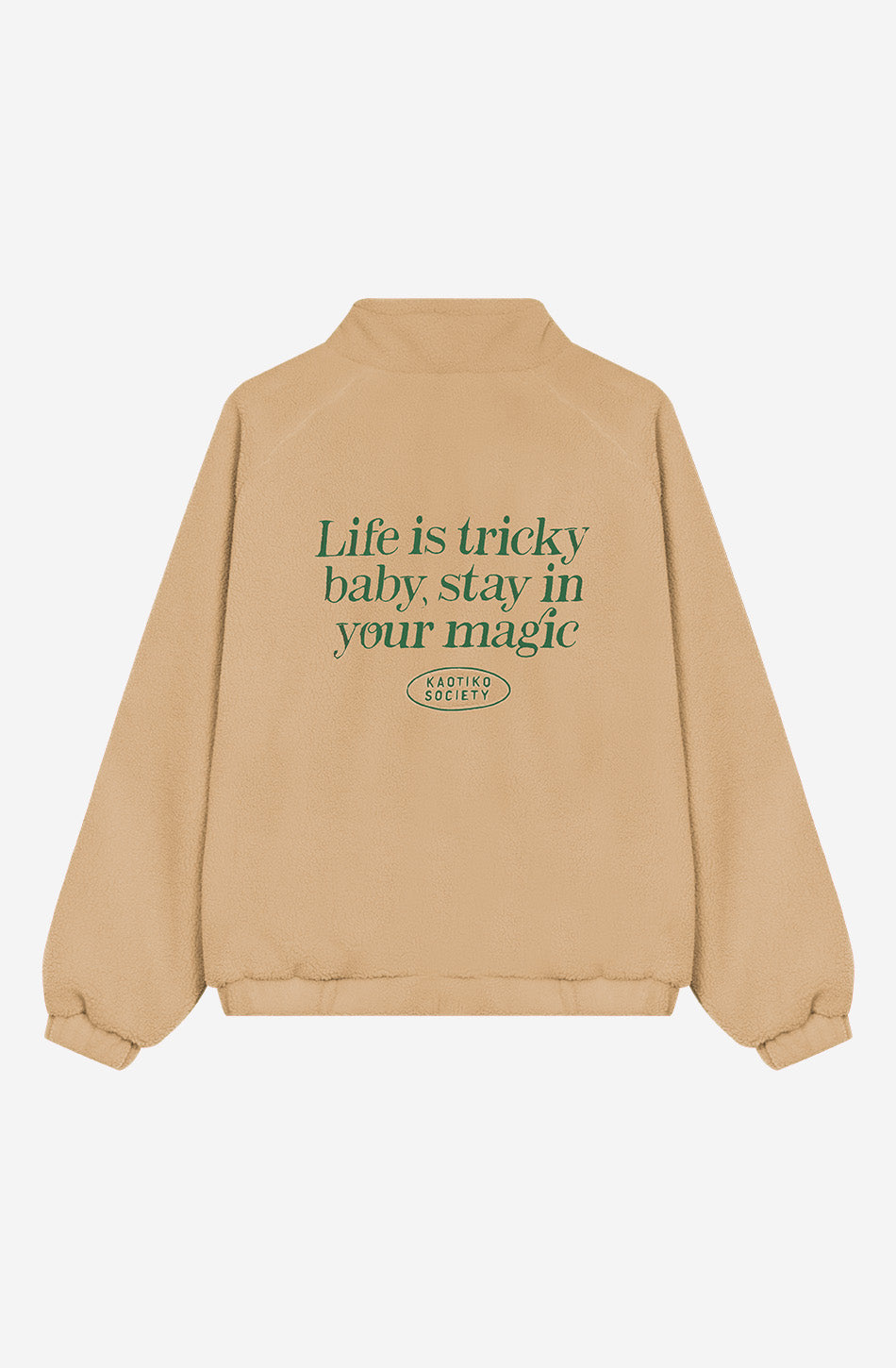 Chaqueta Fleece Life is Tricky Camel
