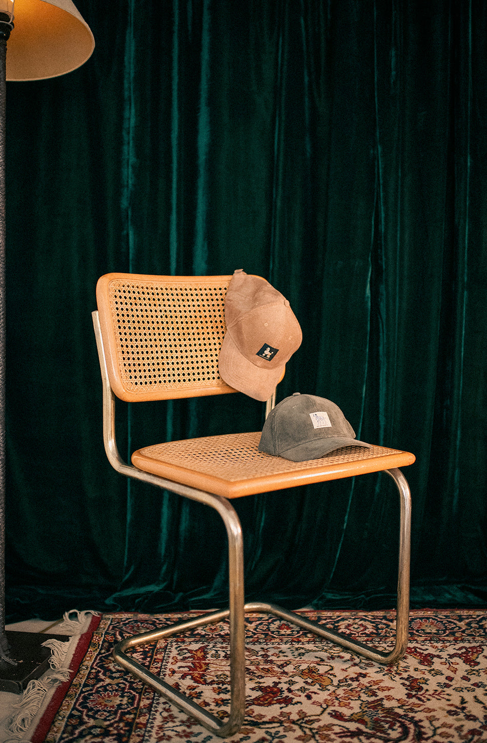 Corduroy Organic Poodle Dark Camel Cap