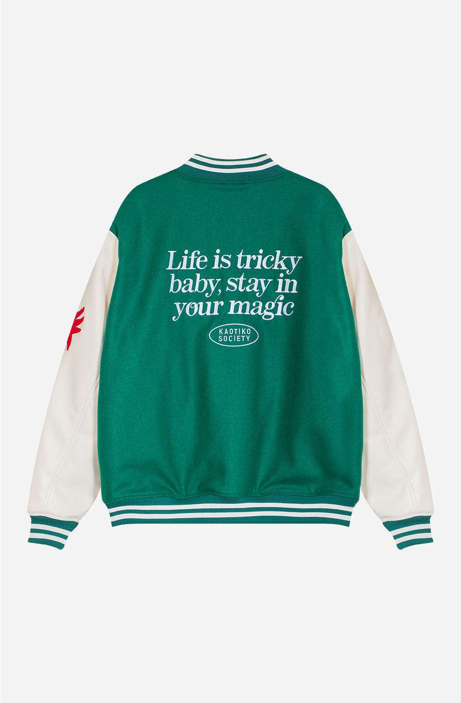 Tricky Love Grüne Baseballjacke
