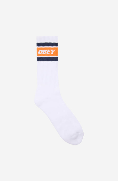 Obey Cooper II White/Orange Socks