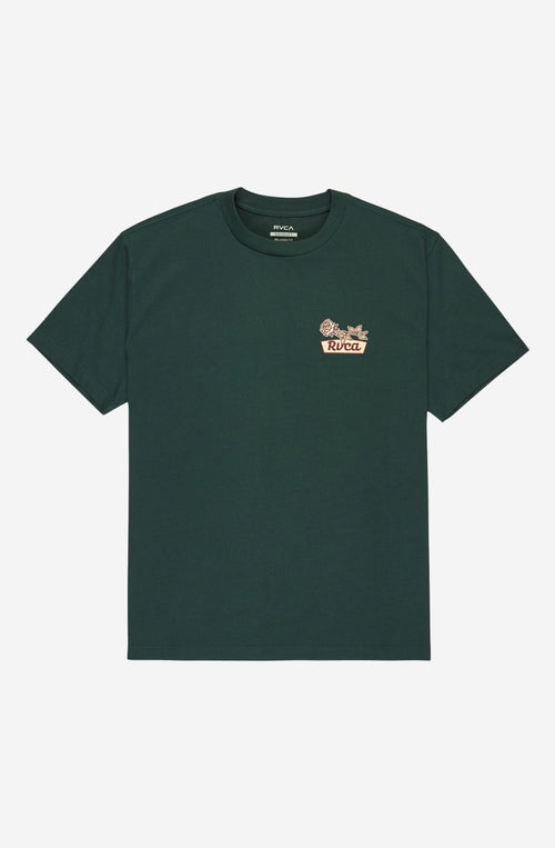Camiseta RVCA Rose Sign Hunter Green