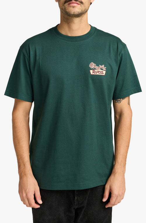 Camiseta RVCA Rose Sign Hunter Green