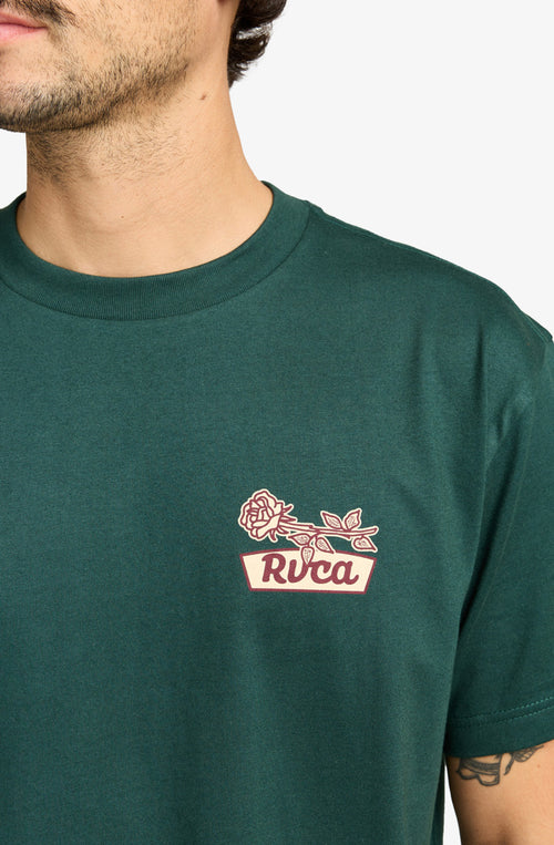 Camiseta RVCA Rose Sign Hunter Green