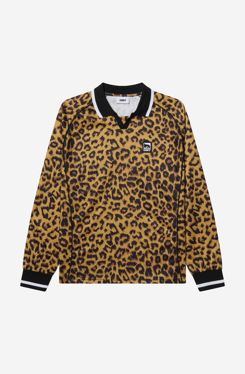 Poloshirt Obey Collar Sports Leopard