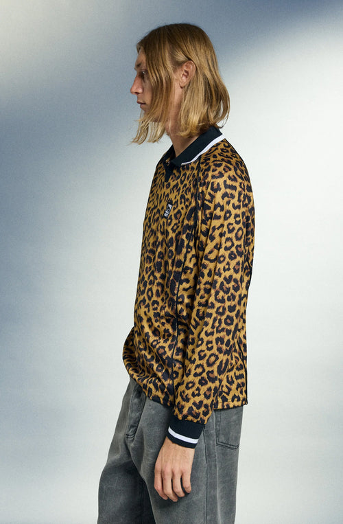 Poloshirt Obey Collar Sports Leopard