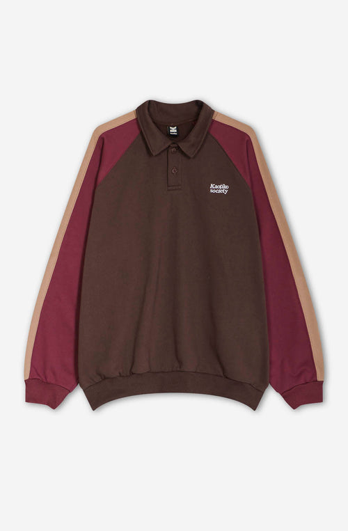 Polo Hudson Marron/Bourgogne foncé/Sable