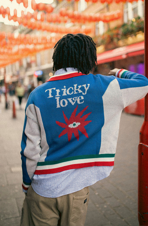 Tricky Love Royal Oversize Polo Sweater