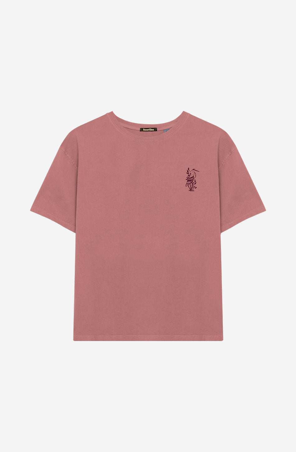 Burgunderrotes T-Shirt „Washed Lotus“