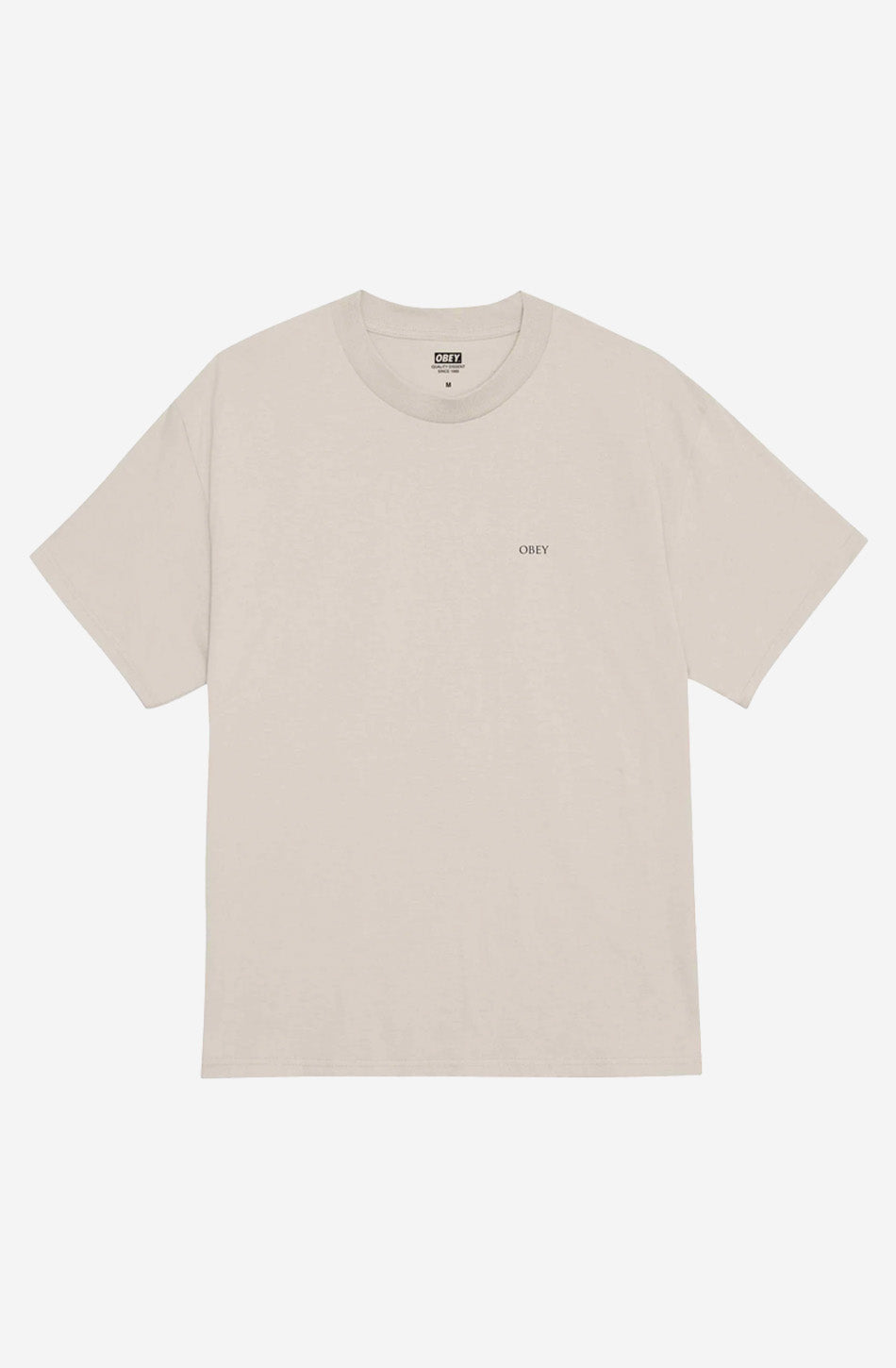 Obey Peace Justice Statue Silbergrau T-Shirt
