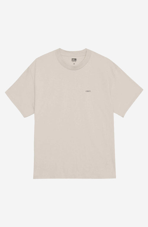Obey Peace Justice Statue Silbergrau T-Shirt