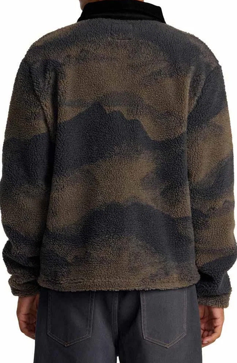 RVCA Walker Sherpa Hunter Green Paisley Jacket