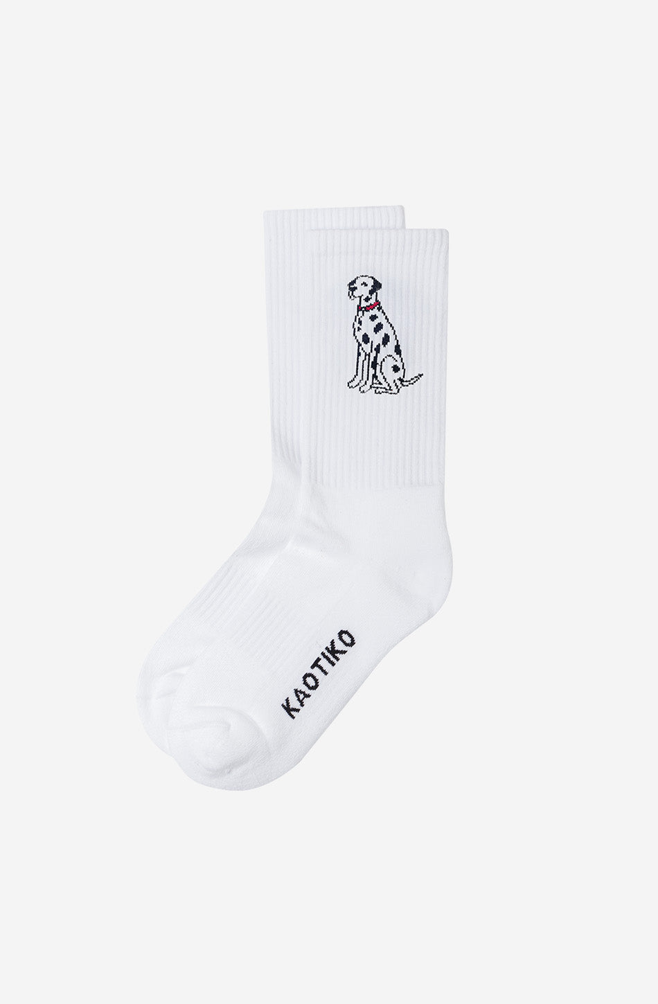 Dalmatiner-Socken in Weiß