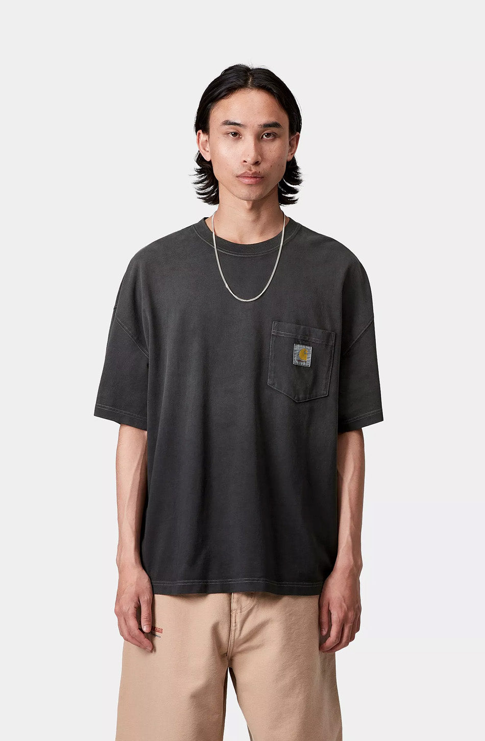 Carhartt WIP S/S Hudson Pocket T-Shirt Black Chalk