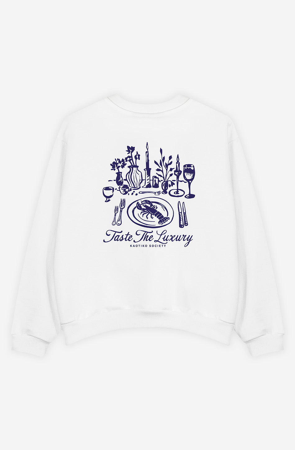 Bon Appétit Organic Cotton White Sweatshirt