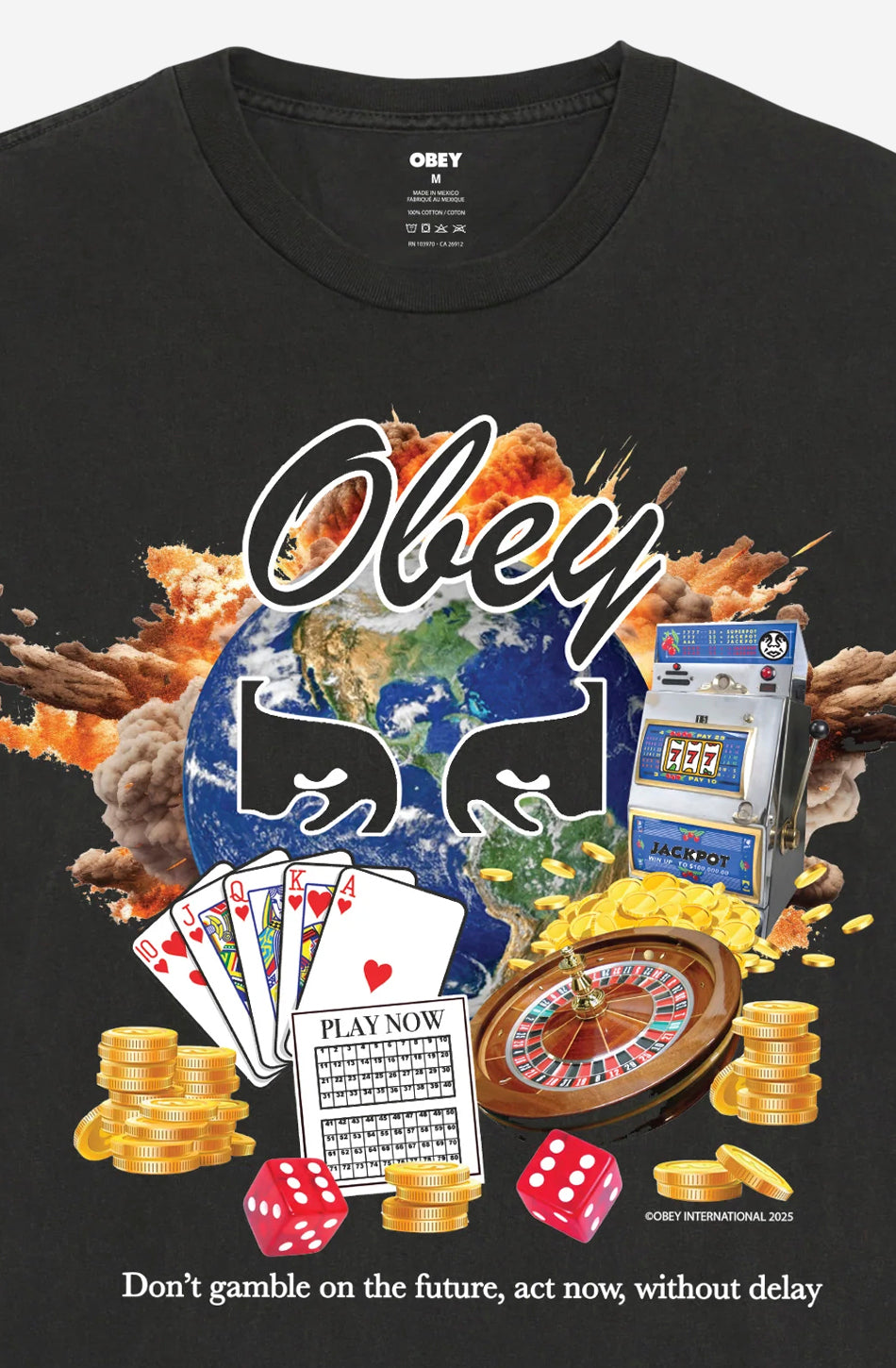 Obey Act Now Pigment Dusty Black T-Shirt