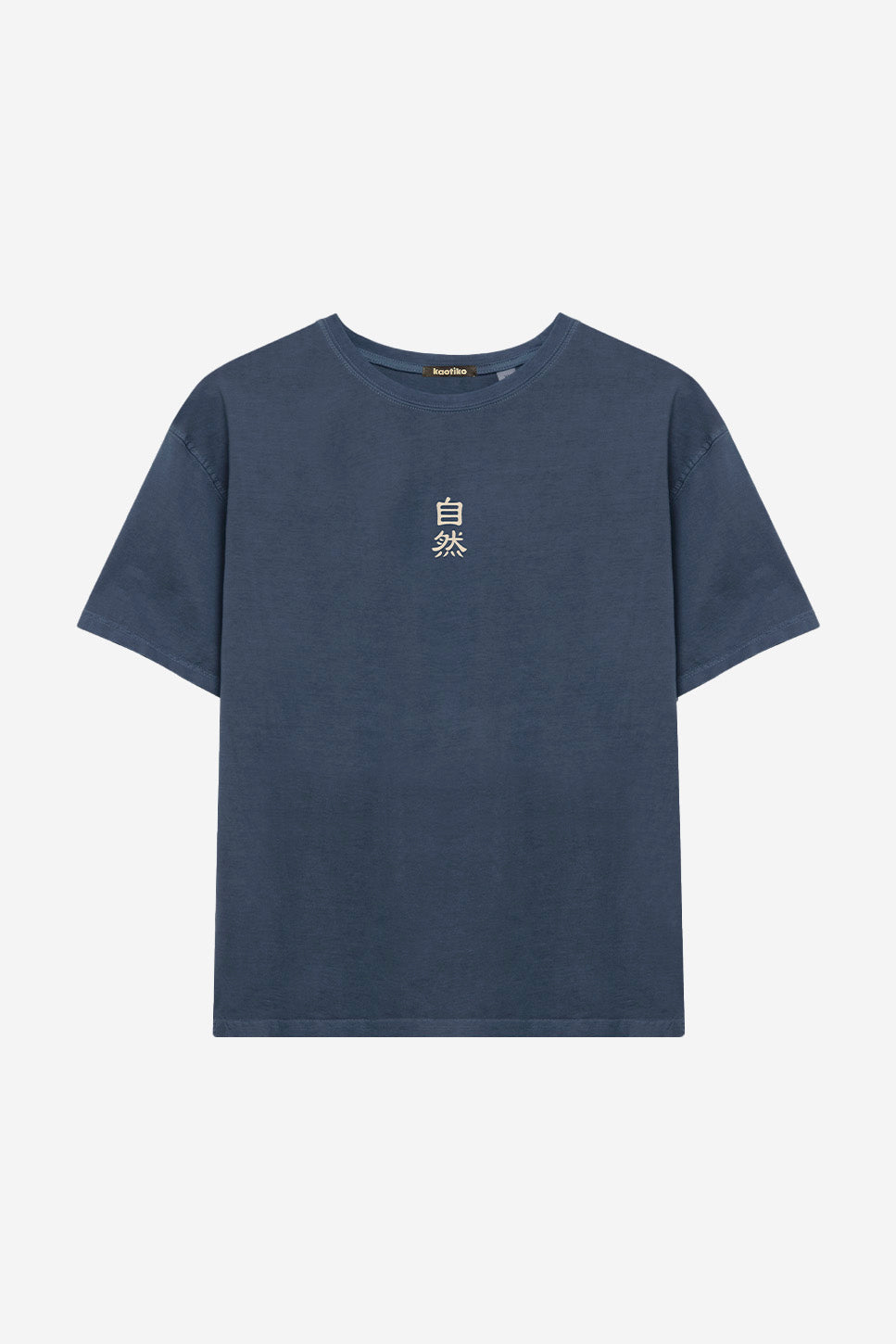 Gewaschenes Blood Of China T-Shirt Marineblau