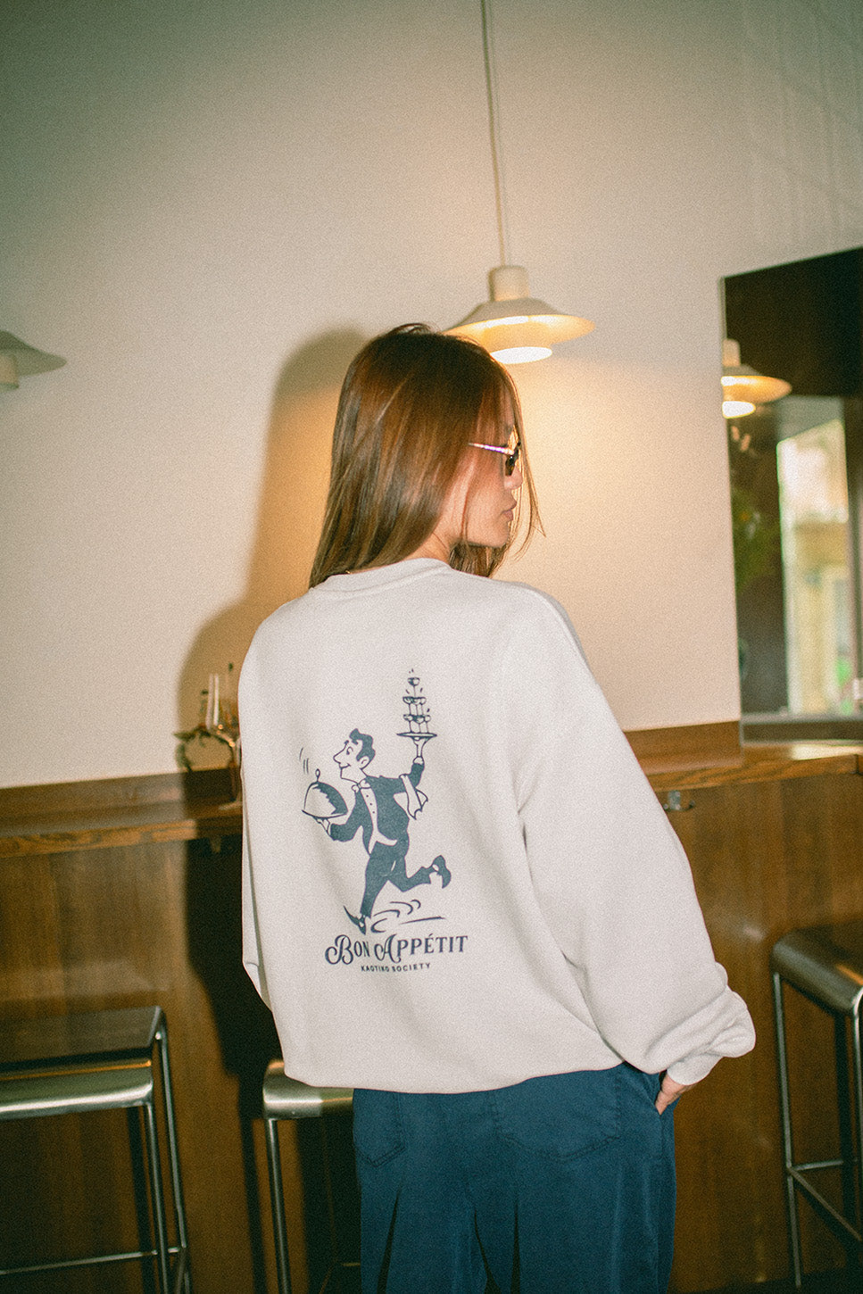 La Dolce Vita Organic Cotton White Sweatshirt